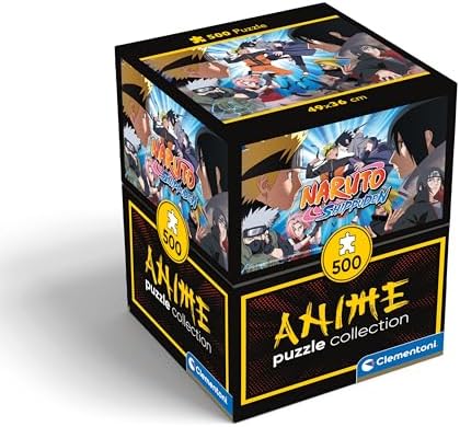 Clementoni 35517 Shippuden Shippuden-500 Jigsaw Puzzles, Horizontal, Fun for Adults, Manga, Anime, Made in Italy, Naruto Cube 500 Pieces by Clementoni