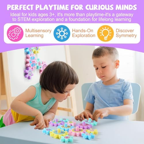 Relaxweex 36 Pcs Magnetic Gears Interchangeable for Fridge, Macaron - Image 2