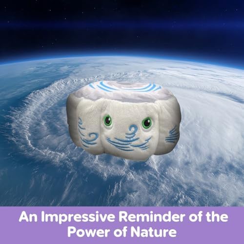 Thunderheads Hurricane Plush, Weather-Inspired Educational Soft Collectible with Fact Card, Earth-Based plushie, STEM Learning Tool for Curious Minds, Eco-Friendly Science Gift for Meteorology Fans - Image 4