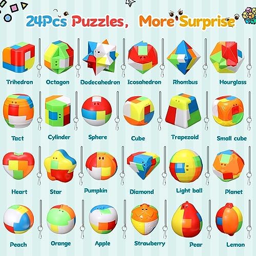 Syhood 24 Pcs Brain Teaser Puzzles for Adults Unlock Interlock Puzzle - Image 2