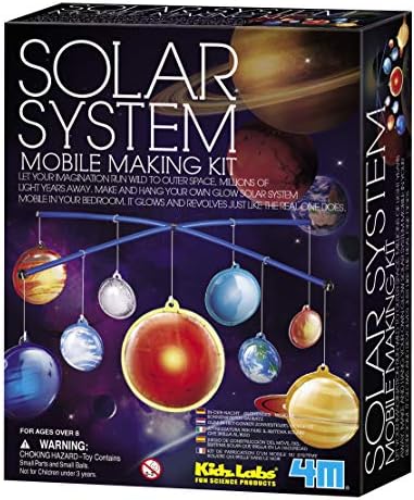4M Glow-in-the-Dark Solar System Mobile Making Kit, Multi by 4M