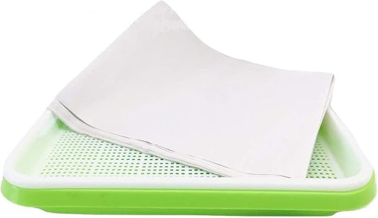 Pack of 150 pcs Germinating Growing Paper Seed Sprouter Vegetable Microgreens Planting Paper 7.8" x 11.4". Fit for Plant Germination Tray (13.4"x 9.8") Trays NOT Included