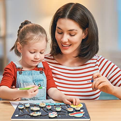 Zeoddler Movable Solar System Puzzle for Kids 3-6, Wooden Space Toys for Kids, Planets for Kids Preschool Learning Activities, Gift for Boys, Girls - Image 4