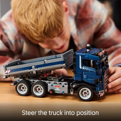 LEGO Technic Tipping Dump Truck Toy - Construction Truck Building Toy for Kids, Boys and Girls, Ages 9+ - Gift for Birthdays - W/Realistic Features - 42203 - Image 6