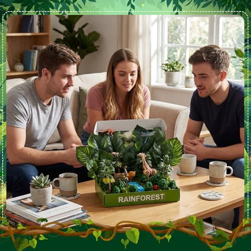 AmazingSpark 72 Pcs Rainforest Diorama Box Kit Jungle Habitat Project - Image 6