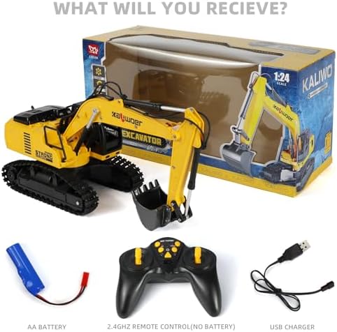 Remote Control Excavator for Boys with Sound & Lights for 40+ Mins Play - Image 2