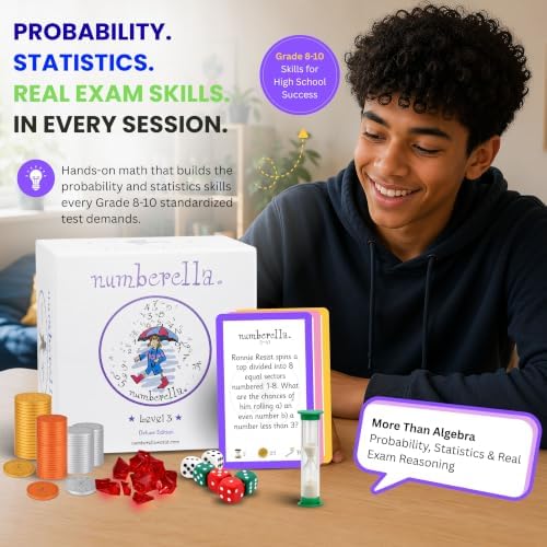 Numberella Deluxe Math Board Game Level 3 | Ages 13-15 | Algebra, Geometry - Image 2