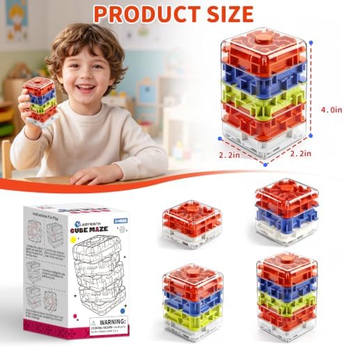 Infowush 2-in-1 Fidget Spinners Maze Cube - Fidget Toys for Kids & Adults - Image 6