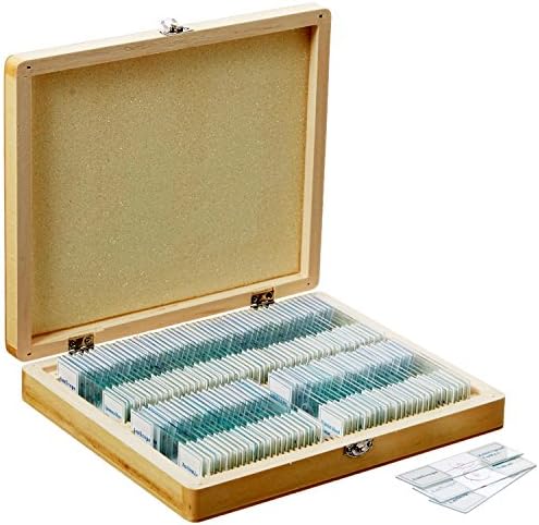 AmScope PS100A Prepared Microscope Slide Set, 100 Slides Set A by AmScope