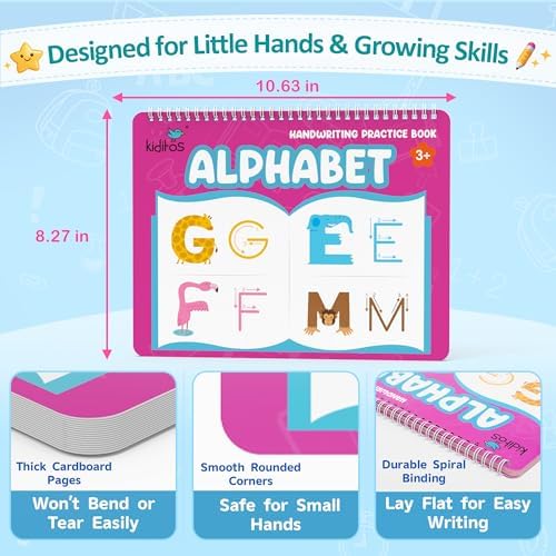 Kiditos Magic Grooved Writing Practice Books for Kids Ages 3-5, 6-Book Set - Image 6