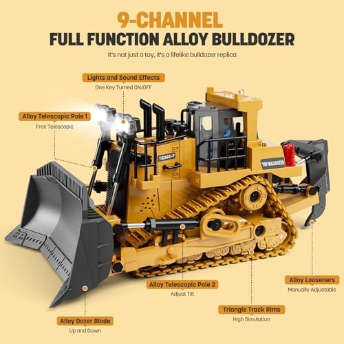 KIDMARKT Metal RC Bulldozer Toy for Kids - Image 2