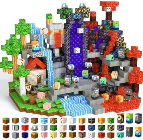 400 PCS Magnetic Blocks - Building Block for Kids, Stacking Magnet Cubes for Boys Girls, STEM Educational Montessori Magnetic Constructions Toys, Sensory Play Game Birthday Gifts Ages 3-12 by Magneverse