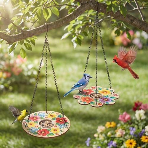 36 Pack Bird Feeder Craft Kits with Metal Chains for Fall, Flower,Round - Image 5