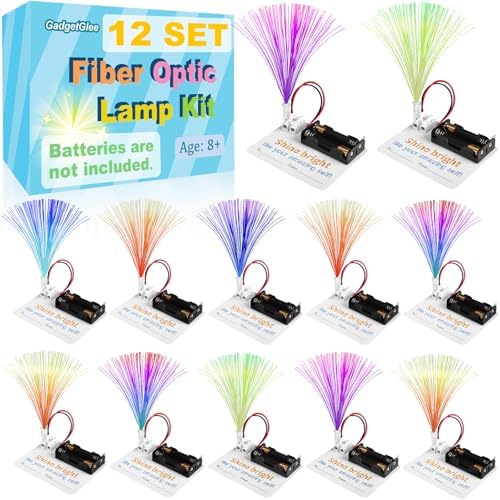 12 Bulk STEM Kits for Kids 8-12 Crafts, Science Projects Classroom Activities, Fiber Optic Light Experiments Craft Kit, Simple Electrical Circuits 4th 5th Grade, STEAM Return Gifts 8 9 10 11 Year Old by Unknown