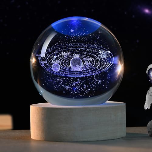 3D Solar System Crystal Ball Solar System Lovers Gifts by ZRENJHUS