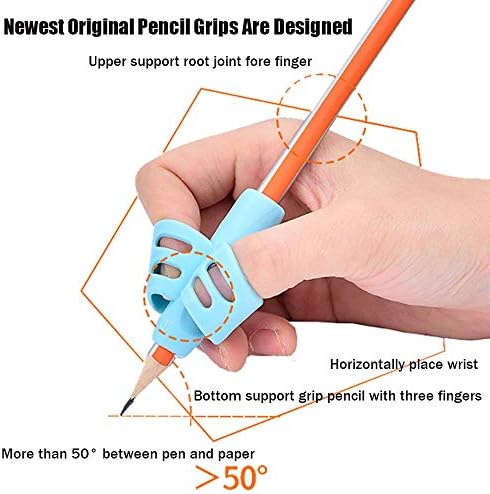 JuneLsy Pencils Grips Pencils Grips for Kids Handwriting Posture Correction Training Writing AIDS for 2-4 Year Kids toddler Preschoolers Students Children Special Needs (6PCS) - Image 7