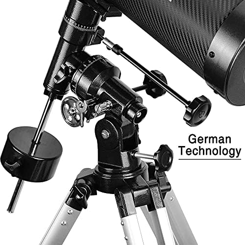 Telescope 130EQ Newtonian Reflector Telescopes for Adults, Professional Telescopes for Adults Astronomy, Comes with 1.5X Barlow Lens Smartphone Adapter & 13% T Moon Filter - Image 3