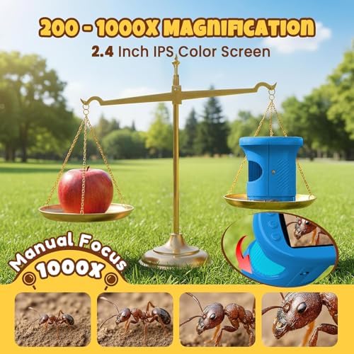Handheld Digital Mini Microscope for Kids: 1000X 4K 2.4" Microscopes Toys - Image 2