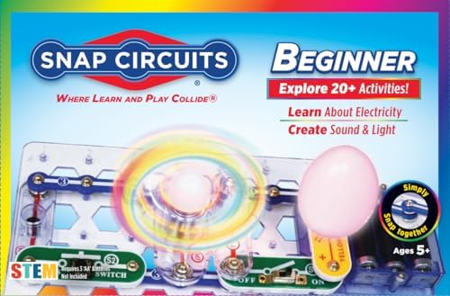 Snap Circuits Beginner, Electronics Exploration Kit, Stem Kit for Ages 5-9 (SCB-20) by SnapCircuits