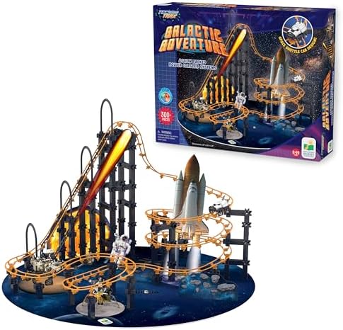 The Learning Journey International Techno Trax Galactic Adventure, Action Packed Roller Coaster Building Kit, STEM Gift for Boys and Girls Age 8+, 300+ pc Set by TheLearningJourney