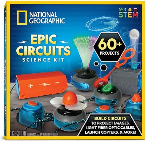 National Geographic Circuit Kit for Kids with 60 Projects for Ages 8-12 by BlueMarbleToys