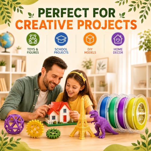 AOSEED PLA Filament Set 1.75mm (±0.02mm), 4-Pack, 200 g (0.44 lb) per Spool - Image 6