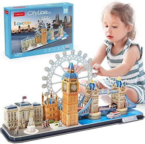 CubicFun London City Line 3D Architecture Puzzle, 107 Pieces by CubicFun