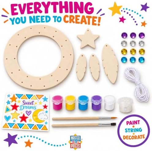 Works of Ahhh... Dream Catcher Wood Paint Kit - Classic Wooden Crafts Paint Set - Ages 4+ - Image 3