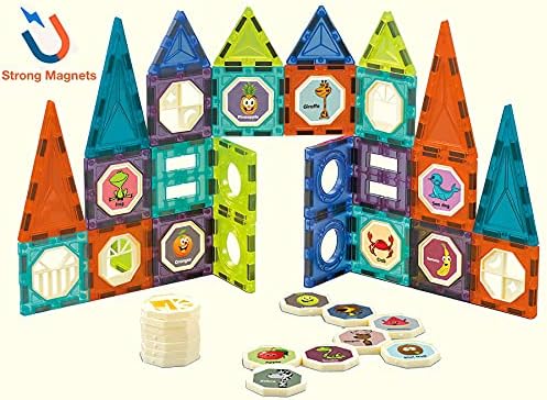 Glowing Magnetic Tiles Marble Run Race Track Super Set - 150 Complete Pieces Glow in The Dark STEM Magnetic Building Blocks Gravity Marble Maze Games for Toddlers Kids Boys Girls Ages 3+ Years - Image 3