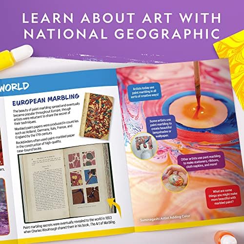National Geographic Marbling Paint Craft Kit to Create Marble Art for Kids - Image 6