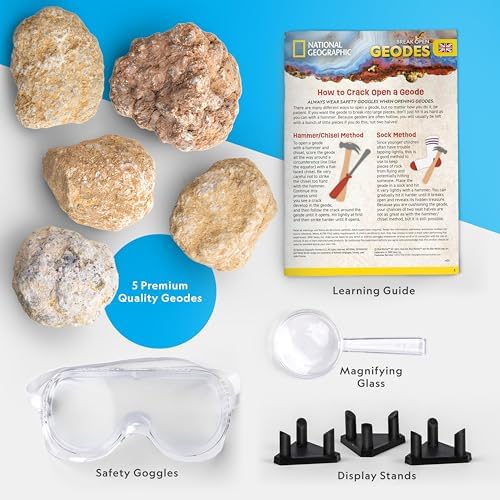 National Geographic Break Open 5 Jumbo Geodes Earth Science Kit for Kids - Image 6