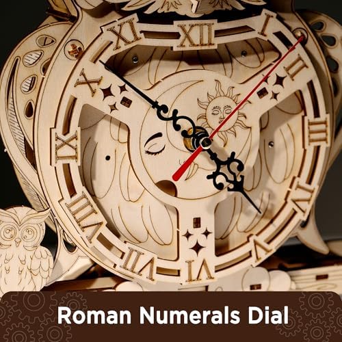 SYNARRY Wooden 3D Puzzles for Adults Model kit Owl Clock - Mechanical Model Building Kit DIY Hobbies for Kids Teens Men Women 126PCS Puzzle Craft Gift Home Decor for Easter Basket Stuffers - Image 4