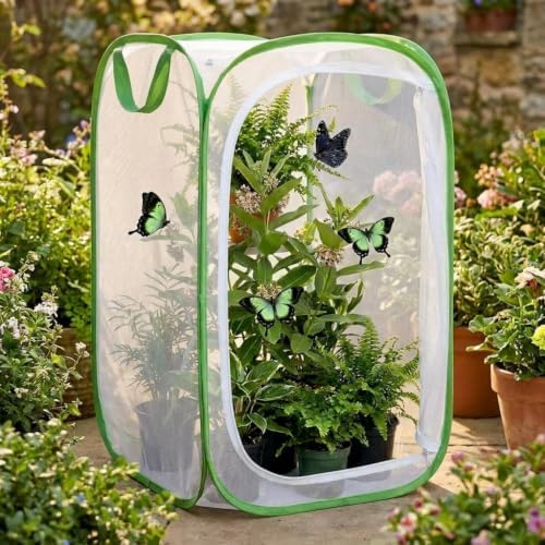 Mesh Plant Protection Enclosure, Portable Collapsible Garden Grow Cage with Mesh Barrier, Pest & Bird Proof Plant Cover for Vegetables, Fruits, Outdoor Patio Balcony Use, 36 Inches Tall - Image 6
