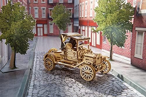 UGEARS Retro Car Model T 3D Wooden Puzzles for Adults - Wooden Model Kits for Adults Model Classic Car Kits Hobbies for Men Models for Adult to Build Brain Teaser, Hobby Set - Image 5
