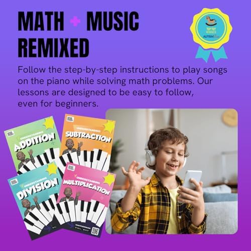Piano Prodigy Kit - Learn Math Through Music - Addition, Subtraction, Multiplication, Division, Fractions, & Algebra Workbooks, Keyboard, Free App Access - Self-Paced & Interactive - Image 2