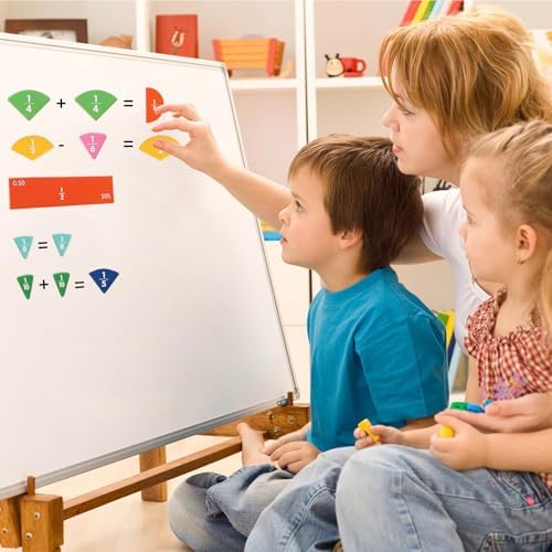 Easter Basket Stuffers Magnetic Fraction Educational Puzzle - 110pcs Math Fraction Manipulatives for Elementary,Montessori Magnetic Book Fraction Puzzle for Children - Image 6