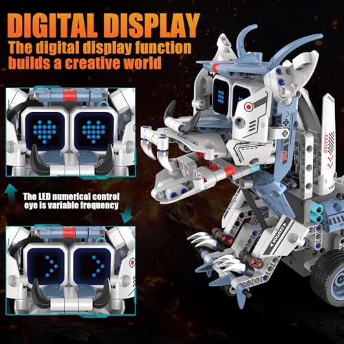 STEM Robot Building Sets for Kids Ages 6-16, 5-in-1 Remote Control and APP Robot Toys,343 Pcs DIY Building Science Educational Kit, Building Block Birthday Present for Teen Boys Girls - Image 4