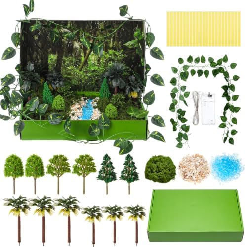 AmazingSpark 20 Pcs Rainforest Diorama Box Kit Habitat Project Box Set by Unknown