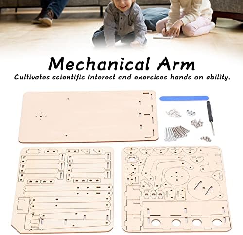 Robot Arm Kit Hydraulic Wooden Mechanical Arm Building Kits Wooden Building Block for Puzzle Teaching DIY - Image 2