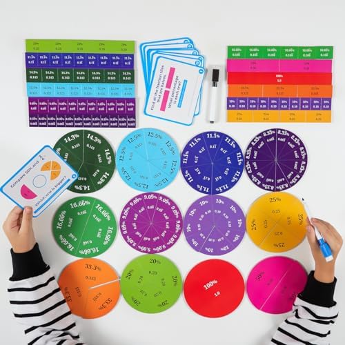 Simply Magic 178 PCS Magnetic Fraction Tiles - Fraction Magnets - Image 6