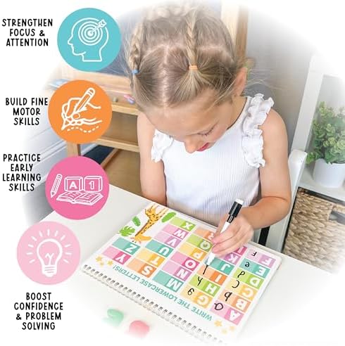ABC Tracing Books for Kids Ages 3-5 Wipe Clean Preschool Workbooks 4-8 - Image 6
