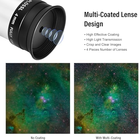 Astromania Telescope Eyepiece 1.25 Inch Plossl Eyepiece Telescope Lense 4mm - Image 4