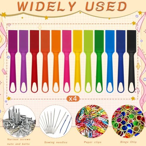 SAYAYA 48 PCS Magnetic Bingo Wands 7.87 Inch 12 Colors Magnet Sticks for Bingo Chips, Family Game Night, Science Learning, Counting Activities, and Educational Fun, Classroom Supplies - Image 4