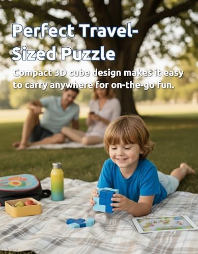 Precision Crafted 7 Piece Wooden Tetromino Cube Puzzle, Screen Free Brain Teaser Logic Game for Kids 6+, Adults, Spatial Reasoning, Focus, Problem Solving and Thoughtful Gifting - Image 6