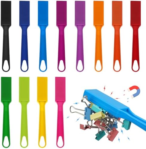 SAYAYA 12 PCS Magnetic Bingo Wands 7.87 Inch 12 Colors Magnet Sticks for Bingo Chips, Family Game Night, Science Learning, Counting Activities, and Educational Fun, Classroom Supplies by SAYAYA