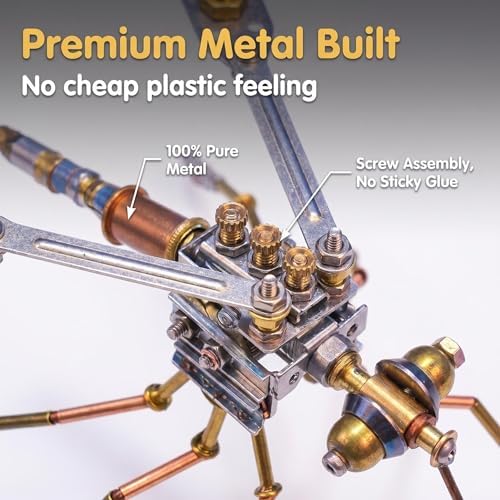 3D Metal Model Kits for Adult - Mechanical Mosquito-Building DIY Projects Insect Bug Hobby Kit Arts and Crafts Sets-Father's Day & Birthday Gift Ideas(Mechanical Mosquito Y) - Image 2