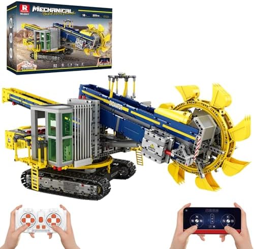 Reobrix Remote Control Bucket Wheel Excavator Building Blocks Set 14+ by Reobrix