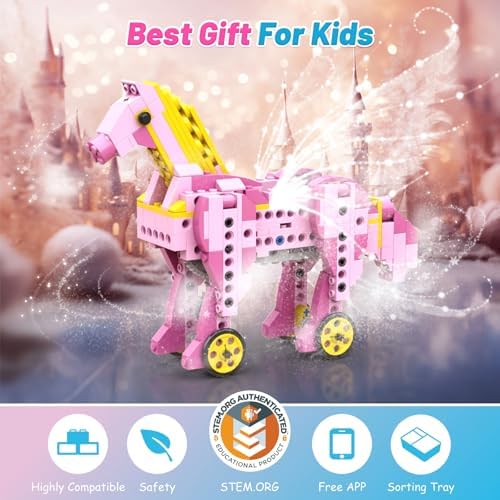 Apitor Robot G STEM Kits for 6-7 Year Old Girl, 8 in 1 Electric Building Toys for Kids 6-8 8-10, DIY Educational Construction Science Kit for Girls 6-12 Christmas Birthday Gift - Image 5