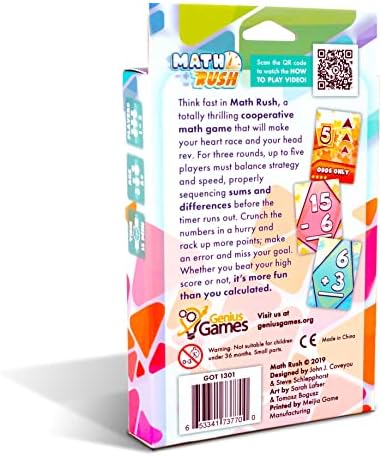 Math Rush: Addition & Subtraction (Volume 1) - A Cooperative Time-Based Math Flash Card Game for Kids 8-12, Puzzle Games and Fun Stuff for Middle School Math Class, Homeschool - STEM Toys & Games - Image 2