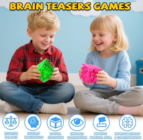 10 Pack Money Maze Puzzle Gift Boxes(4 Colors), 3D Mazes Magic Cube - Image 6